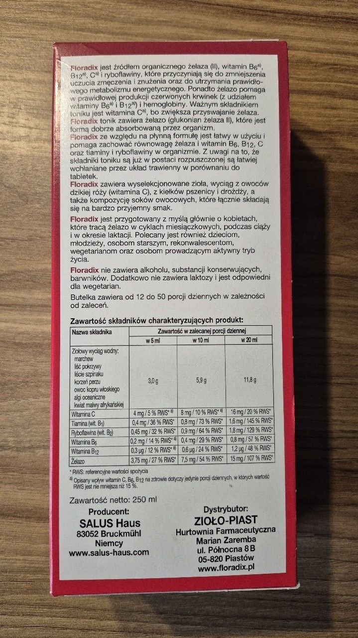 Floradix Żelazo w płynie