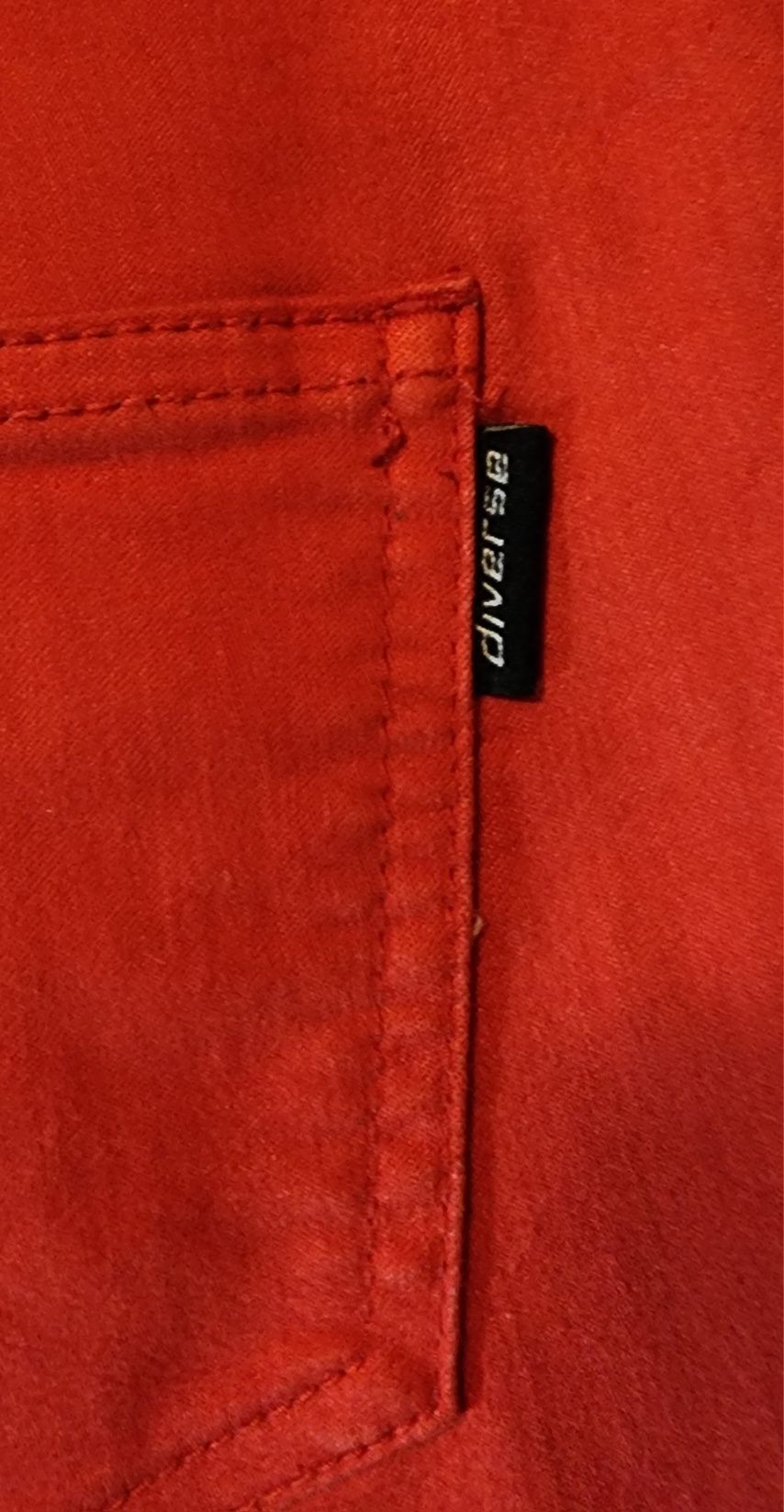 Spodnie damskie DIVERSE, czerwone