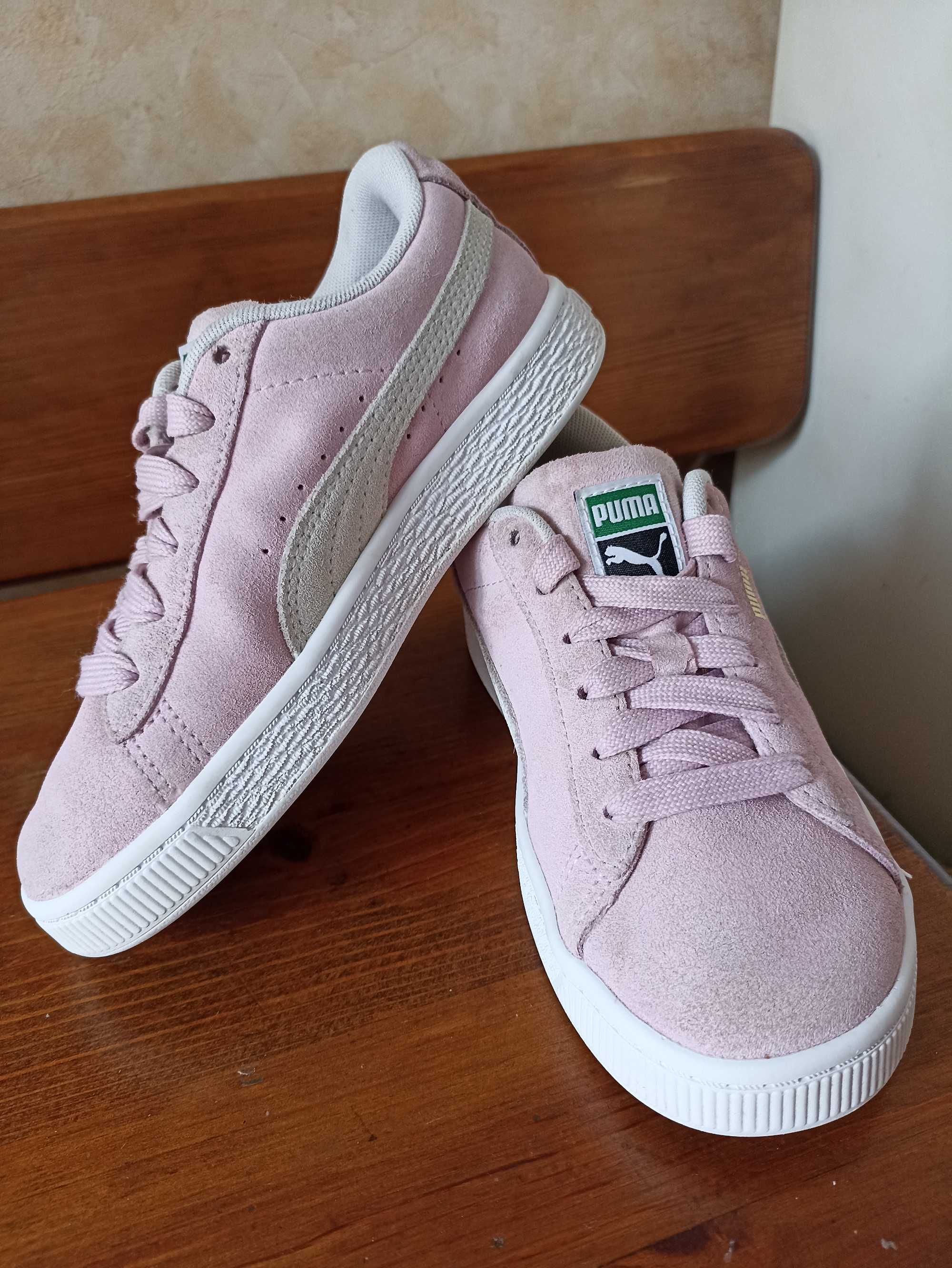 Дитячі замшеві рожеві кеди для дівчаток Puma Suede XL 34 розмір 21 см