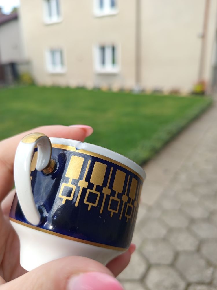 Zestaw Porcelany Weimar fason Eleganz Echt Kobalt.