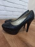 Pikowane buty szpilki Boshimao obas platforma  r.40