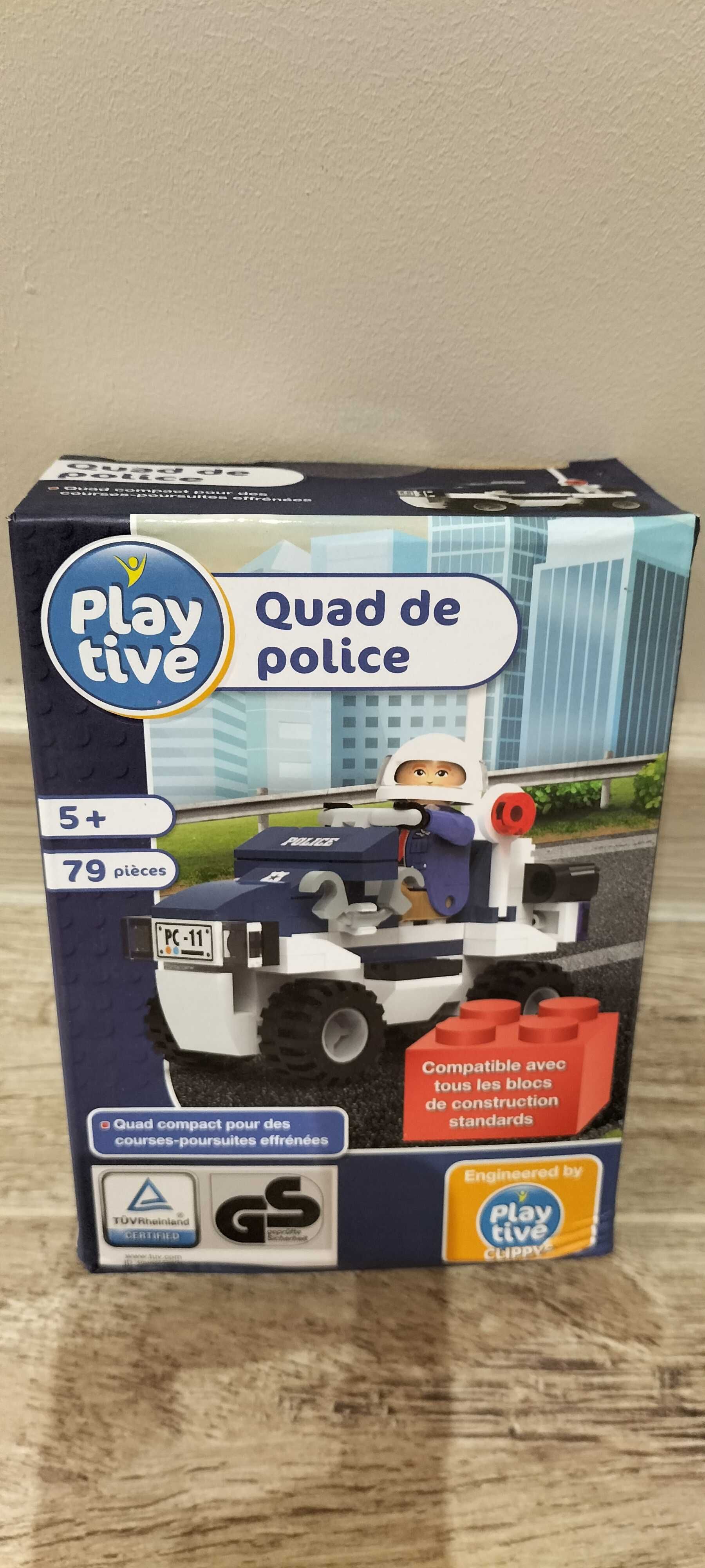Zestaw klocków kompatybilnych z Lego, Quad Policja