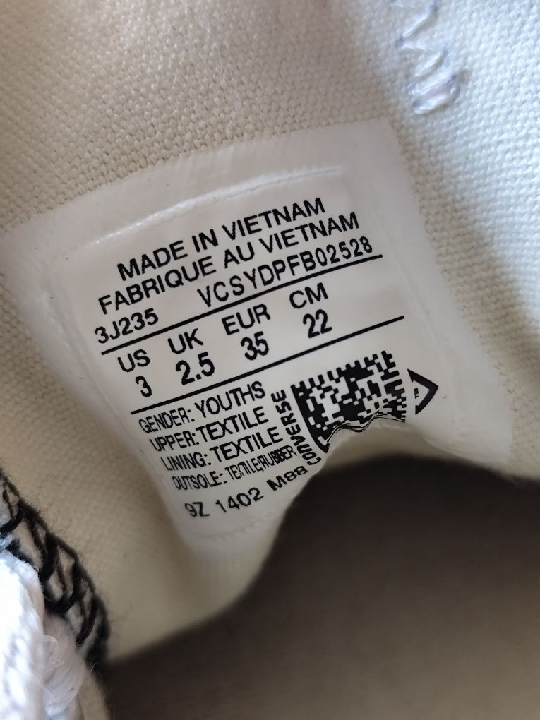Czarne Converse trampki