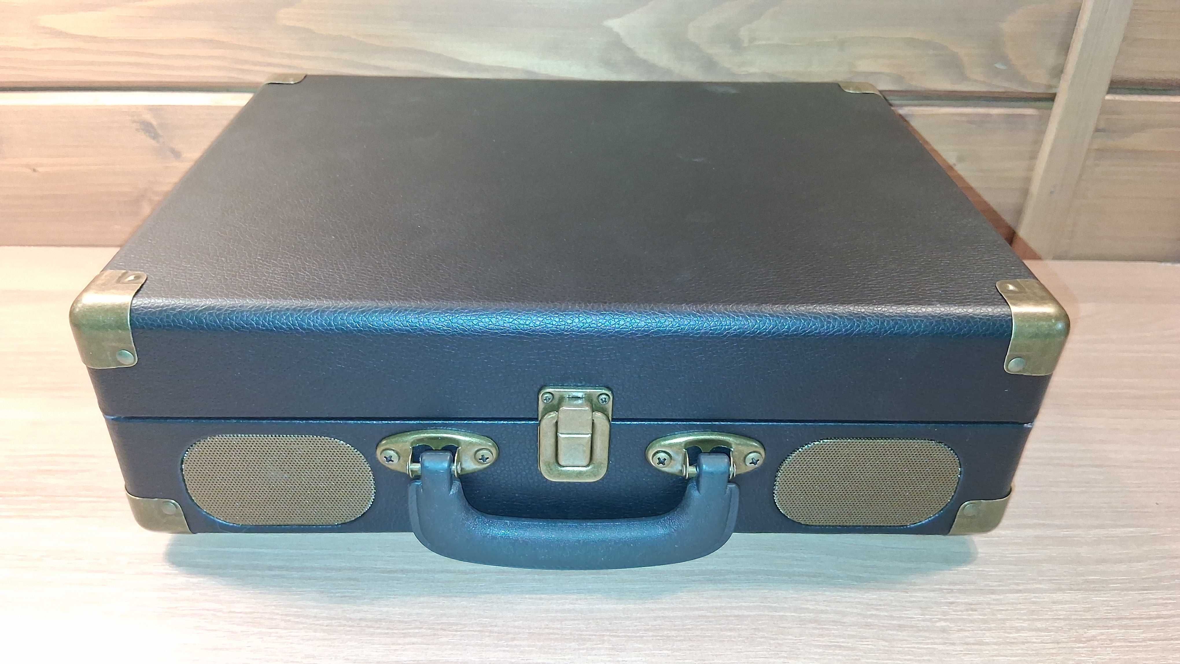RETROLIFE R609 - Vintage Suitcase Bluetooth Turntable - Czarny