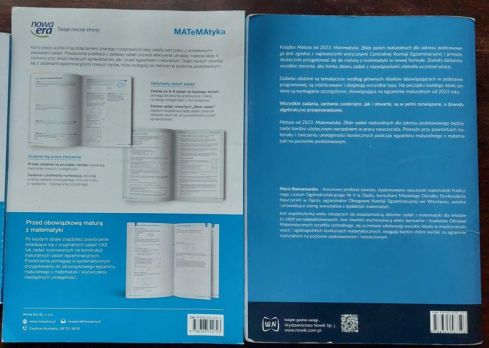 Matematyka 4 karty pracy i Zbiór zadań Matura od 2023