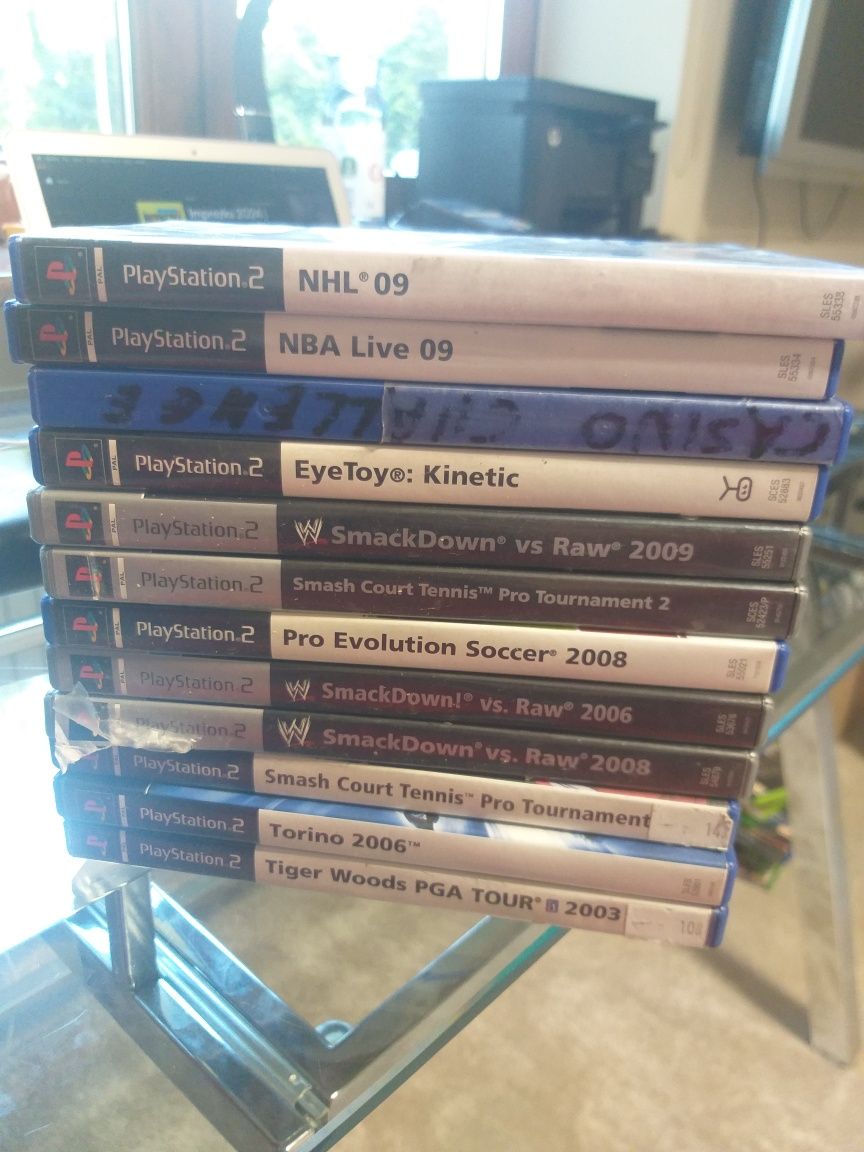 Gry PS2 Play Station Zestaw 12 gier na konsole ps2 PES eyetoy nba NHL