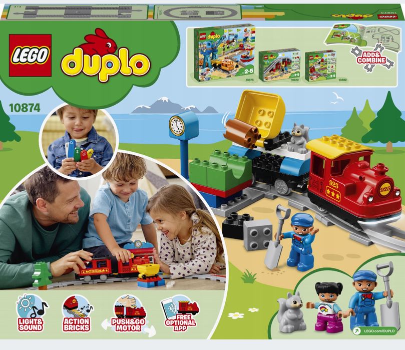KLOCKI LEGO DUPLO Pociąg Parowy Kolejka Parowa Dla Dzieci Prezent