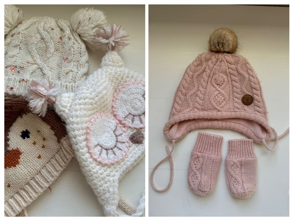 Шапки зимові на дівчинку 3міс-3 роки Н&М, Waikiki,Reserved