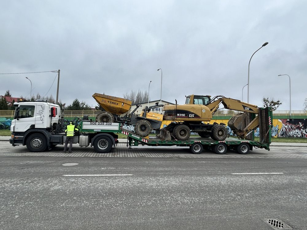 Transport niskopodwoziowy, laweta,maszyn budowlanych,ciągników JCB,CAT