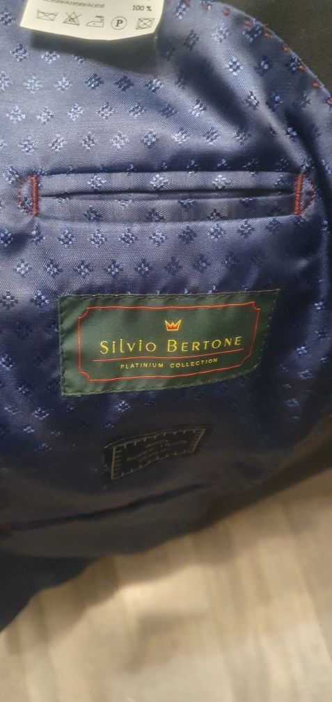 Garnitur czarny antracyt Silvio Bertone Duży rozmiar