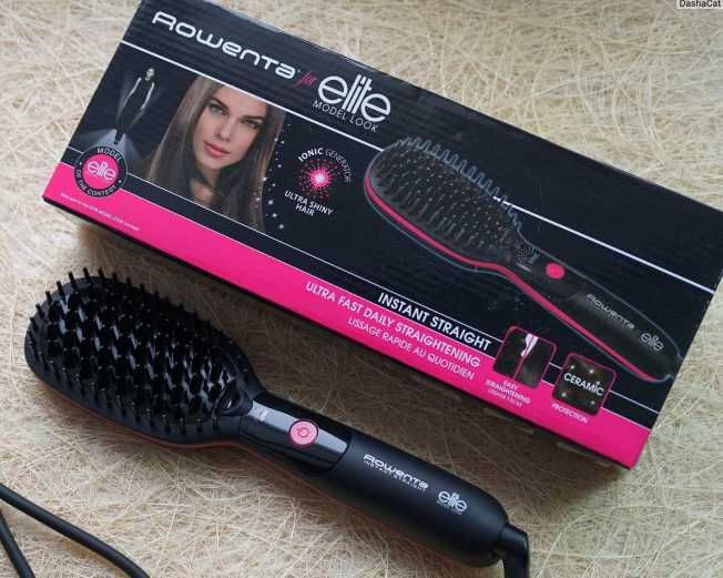 Випрямляч-щітка для волосся rowenta elite model look instant