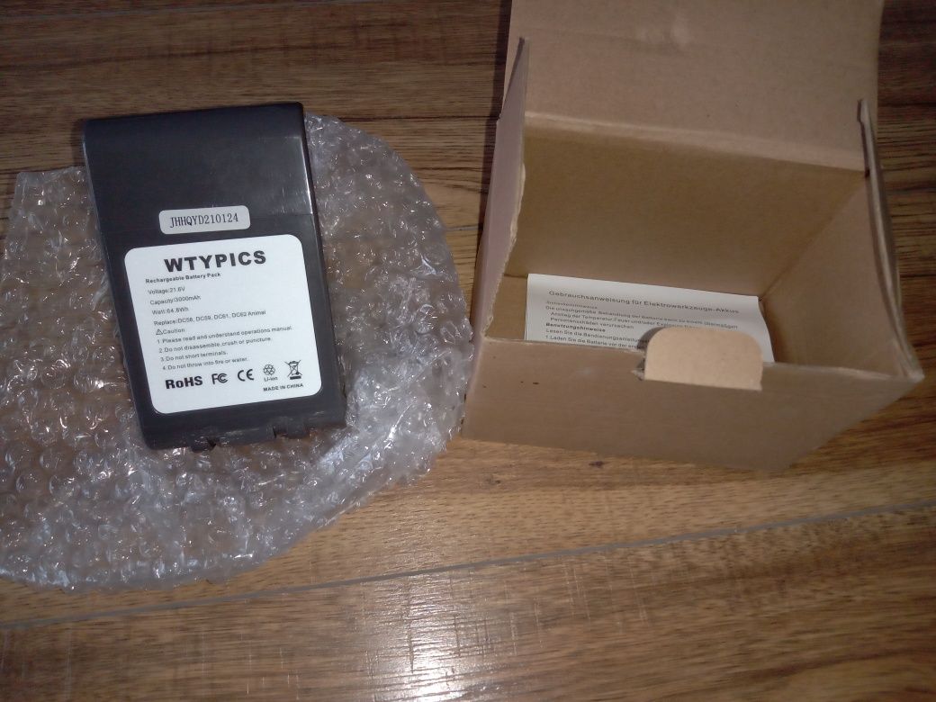 WTYPICS 3000 mAh wymienna bateria do Dyson V6 21,6 V