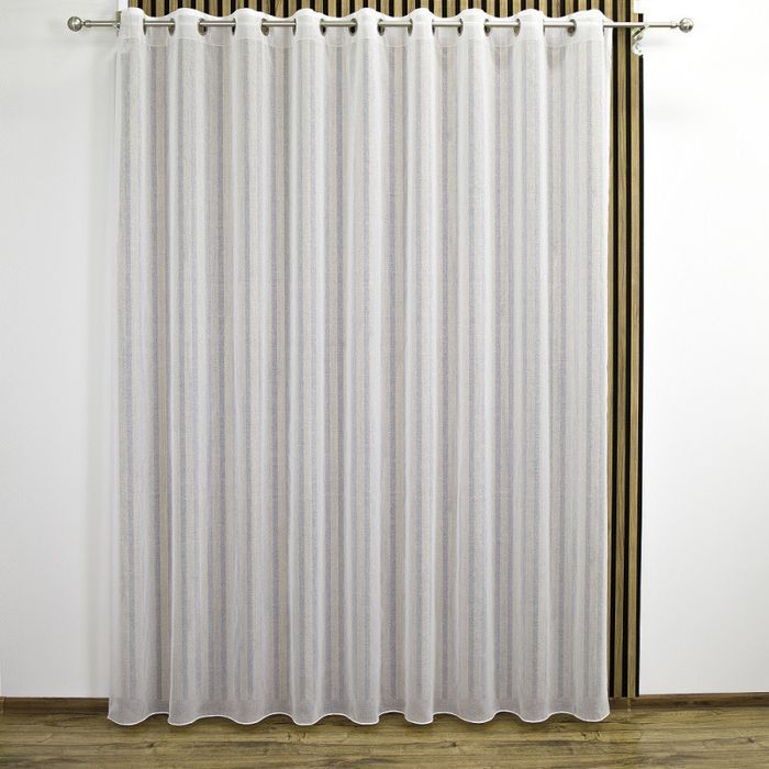 Firanka batyst gotowa na przelotkach z ołowianką 300x230 cm biała