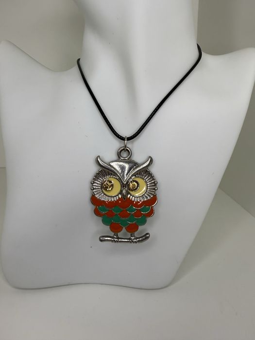 Naszyjnik sowa kolorowa sowa