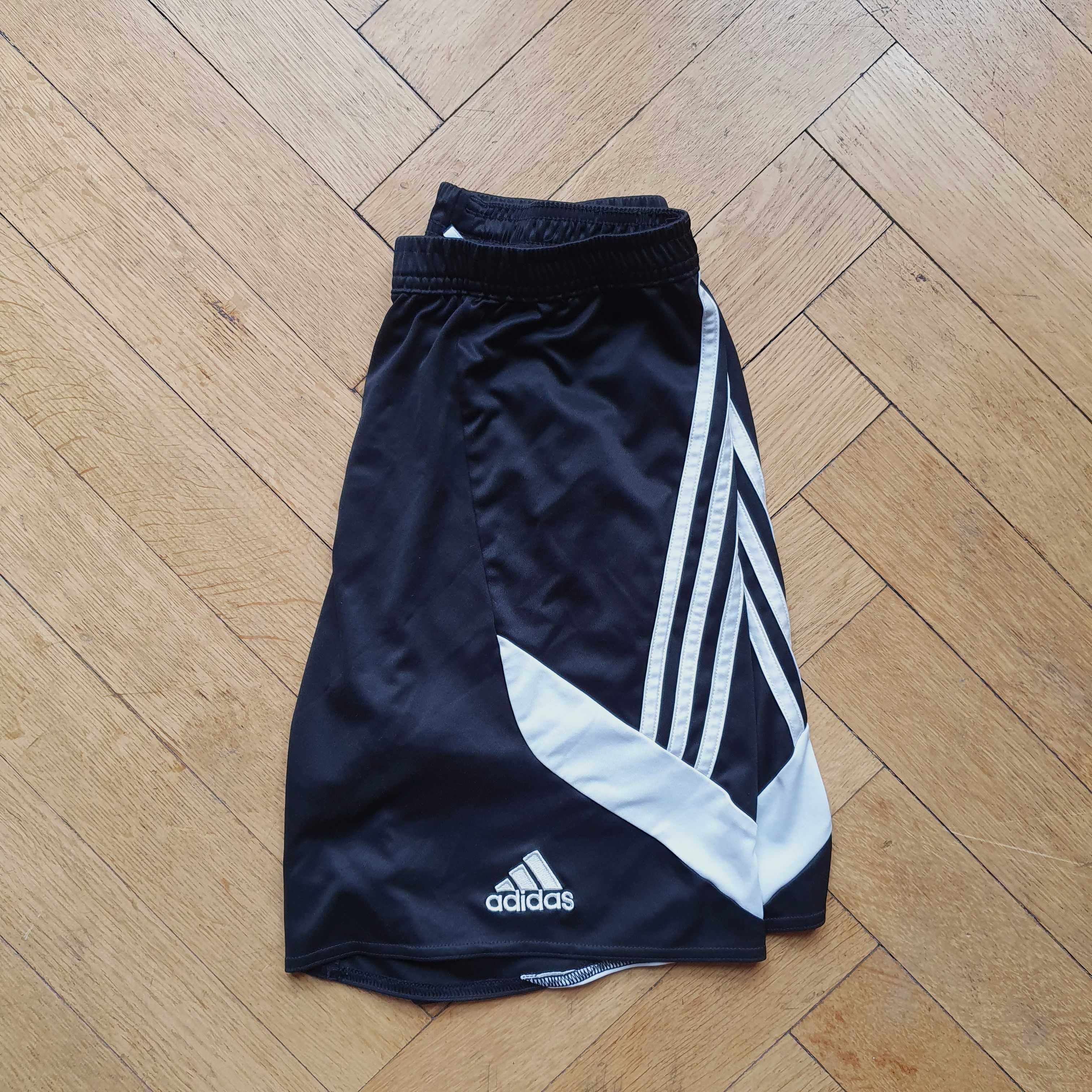 Adidas szorty dresowe śliskie y2k czarne luźne