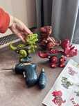 3x dinozaur zabawka do skręcania Triceratops Rex Paradise Woopie Toys
