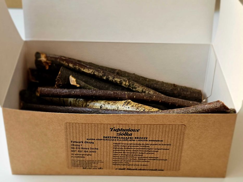 Gryzobox brzozowy - suszone gałązki brzozy dla królika i gryzonia 100g