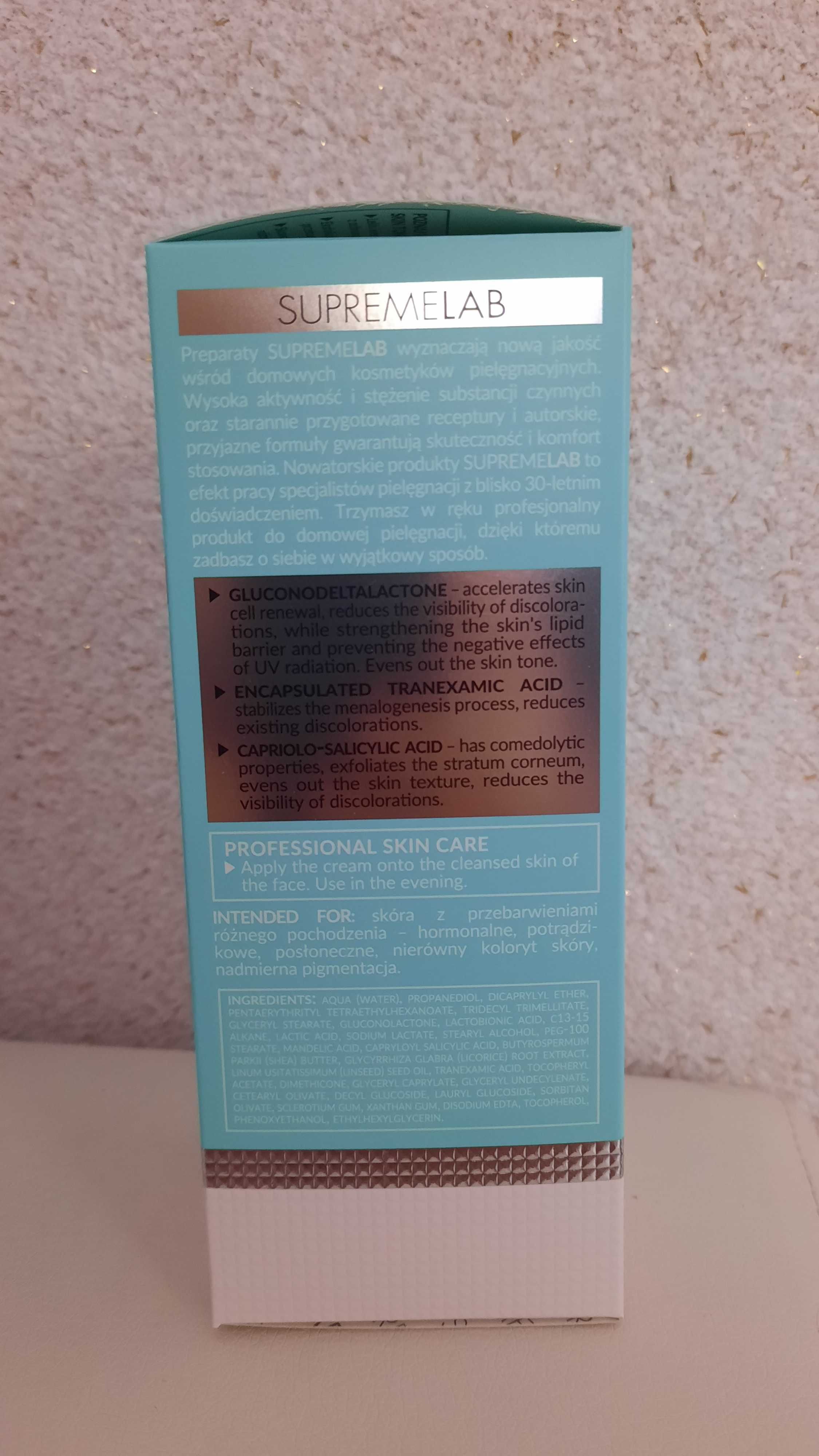 Bielenda Supremelab SKIN TONE krem nocny eksfoliujący na przebarwienia