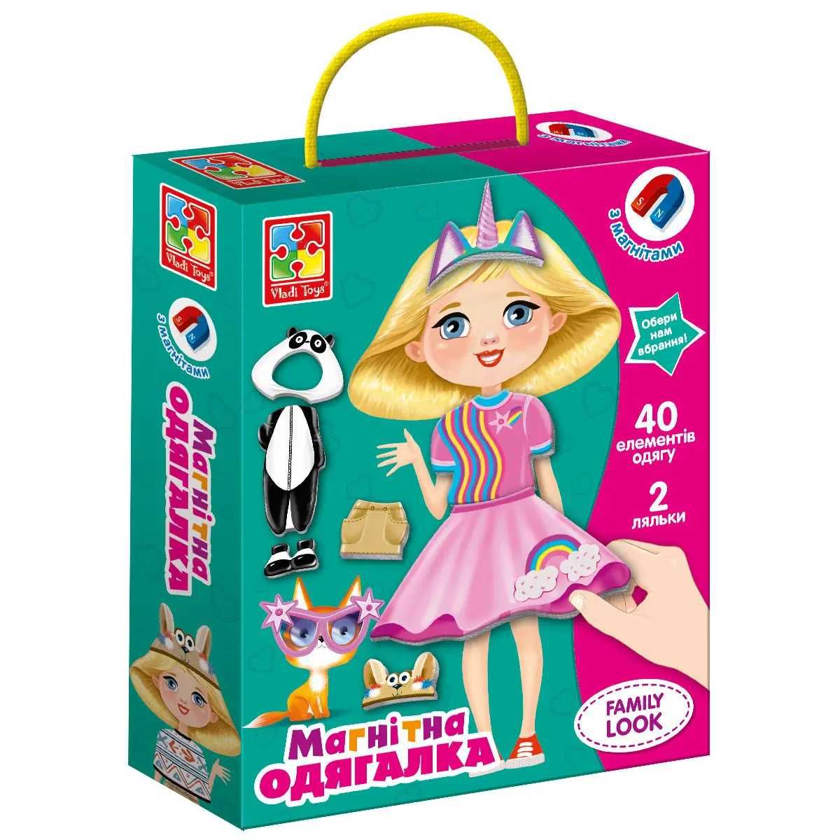 Магнитные игры-одевашки Vladi Toys Family look, Trendy girl