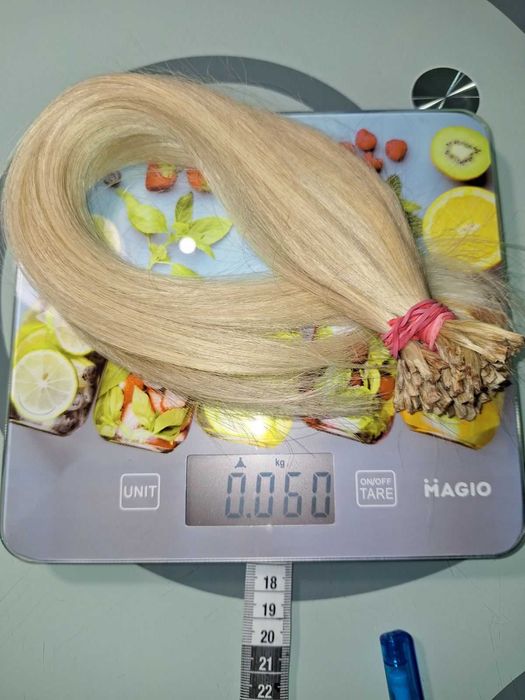 Волосся натуральне Блонд для нарощування або загущування