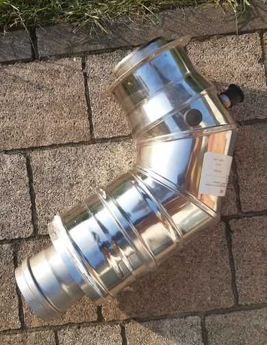 Adapter/kolano "rura w rurze" 90 st. (80/150) do kotła gaz. kondens.