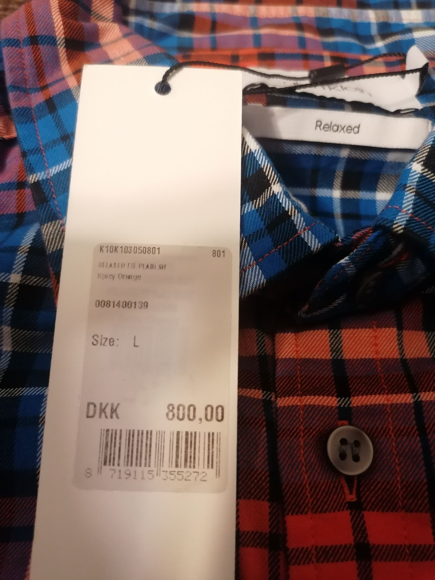 Koszula w kratę Calvin Klein rozmiar L