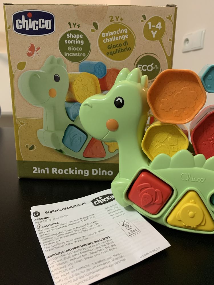 chicco sorter kształtów 2in1 rocking dino