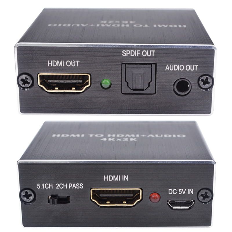 HDMI in - HDMI out + SPDIF TOSLINK / jack 3,5mm audio EXTRACTOR