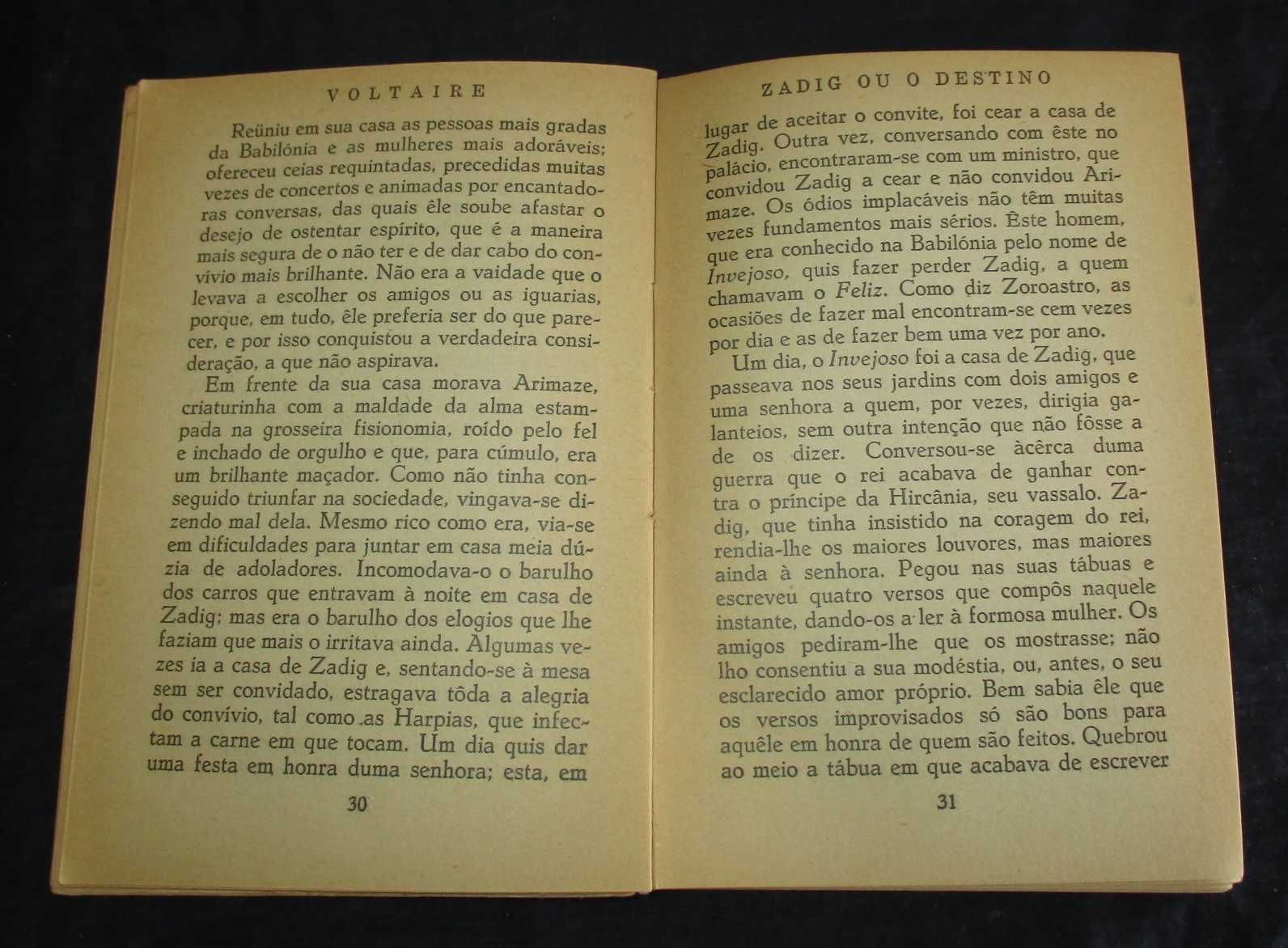 Livro Zadig ou o destino Voltaire