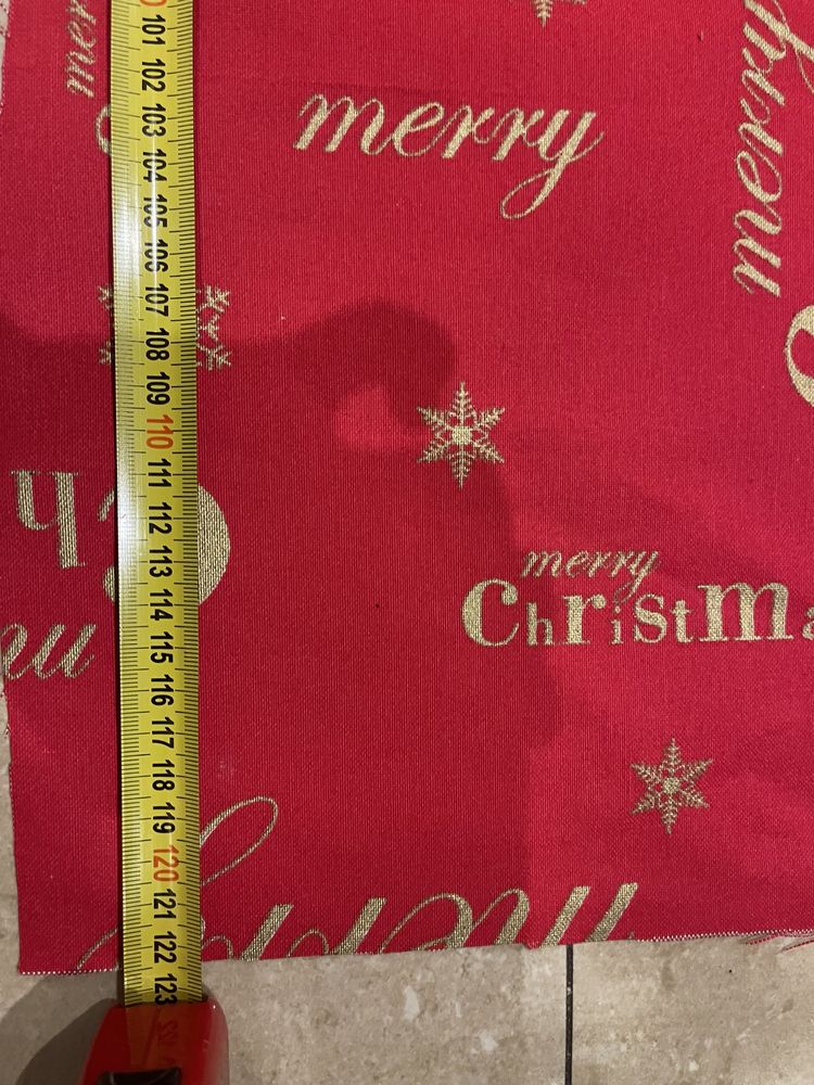 Tecido Natal 3,56 x60cm e 1,48x1.22cm