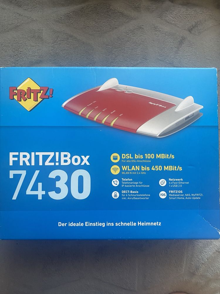 ROUTER FRITZBox 7430 WiFi 450 Mbps 4-portowy router VDSL DSL VOIP