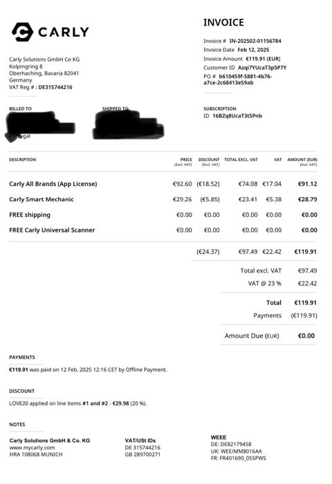 OBD2 Universal Car Scanner (Smartphone/APP de diagnostico Premium)