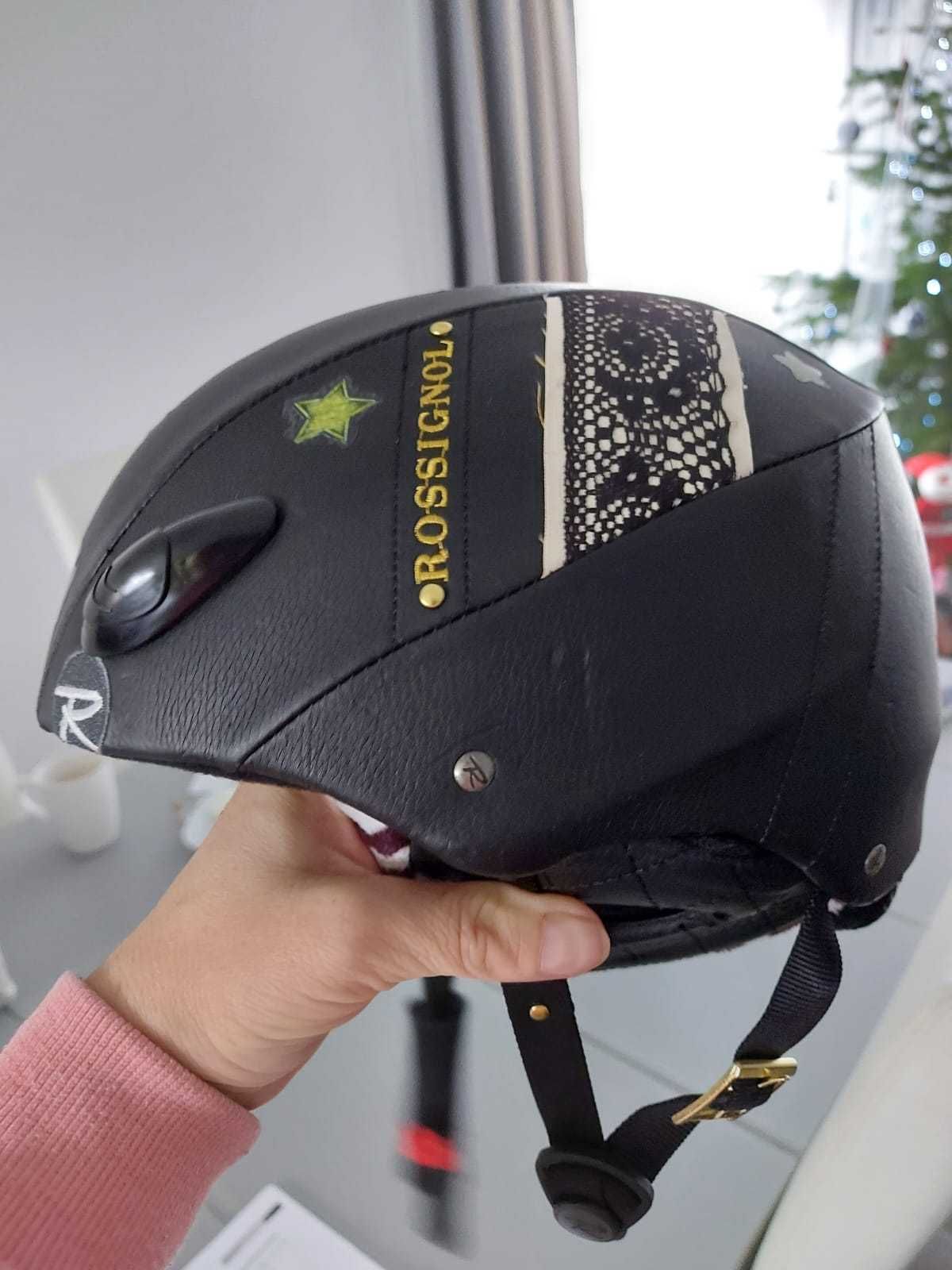 Kask narciarski dziecięcy Rossignol XS skórzany jak NOWY