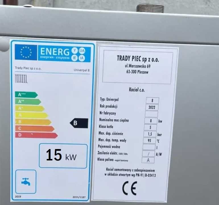 Ekologiczny Kocioł Piec 15kW do 120 m2 drewno węgiel Producent