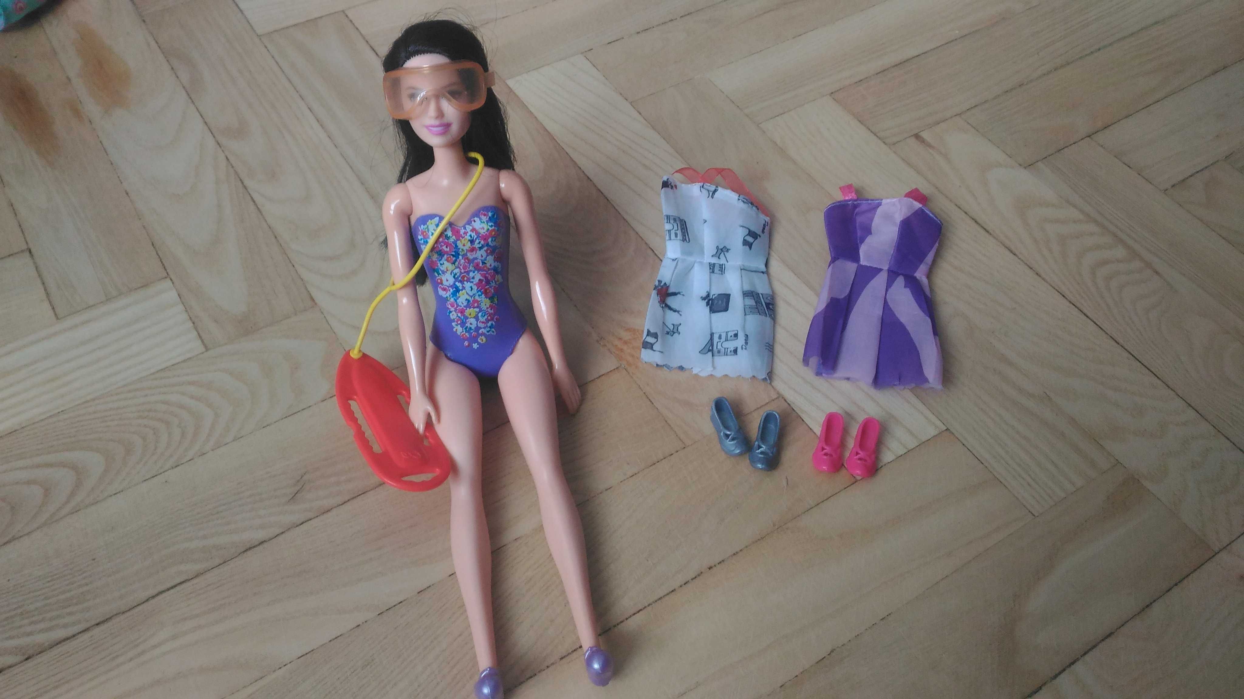 Barbie pływaczka + akcesoria ubranka buty jak nowa