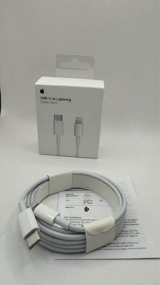 Ladowrka 20 W iphone + Kabel Ligthning 2 M Biały