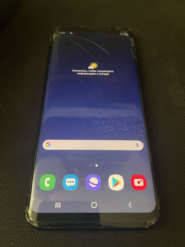 Samsung s8 plus, разбит экран, работает через Samsung DeX.