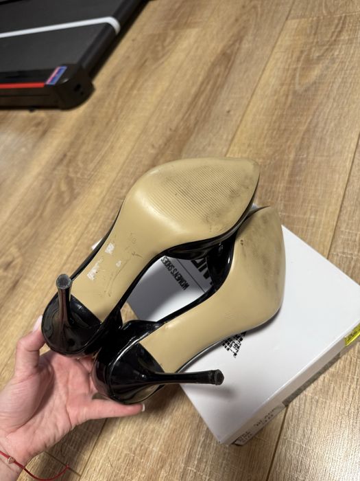 Туфли лодочки лакові шкіра на шпильці zara