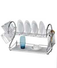 Стойка сушилка для посуды на 2 уровня Kitchen Storage Rack сушка