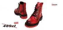 Botki damskie ARTIKER 53C0796 skóra czerwone rozmiar 36,37,38,39,40