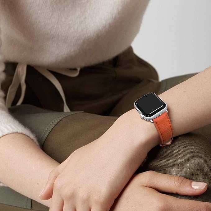 Pasek do Apple Watch z etui pomarańczowy