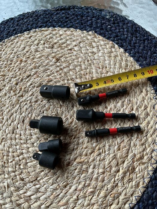 Набор 7шт ударних cr-va перехідників адаптерів 1/4 3/8 1/2 шестигранка