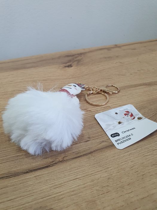 Breloczek Bałwanek z puszkiem 11cm Eloy