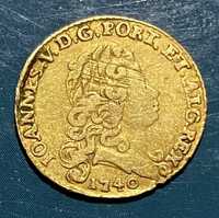Moeda ouro D. JOAO V - 1/2 Escudo 800 Reis 1740