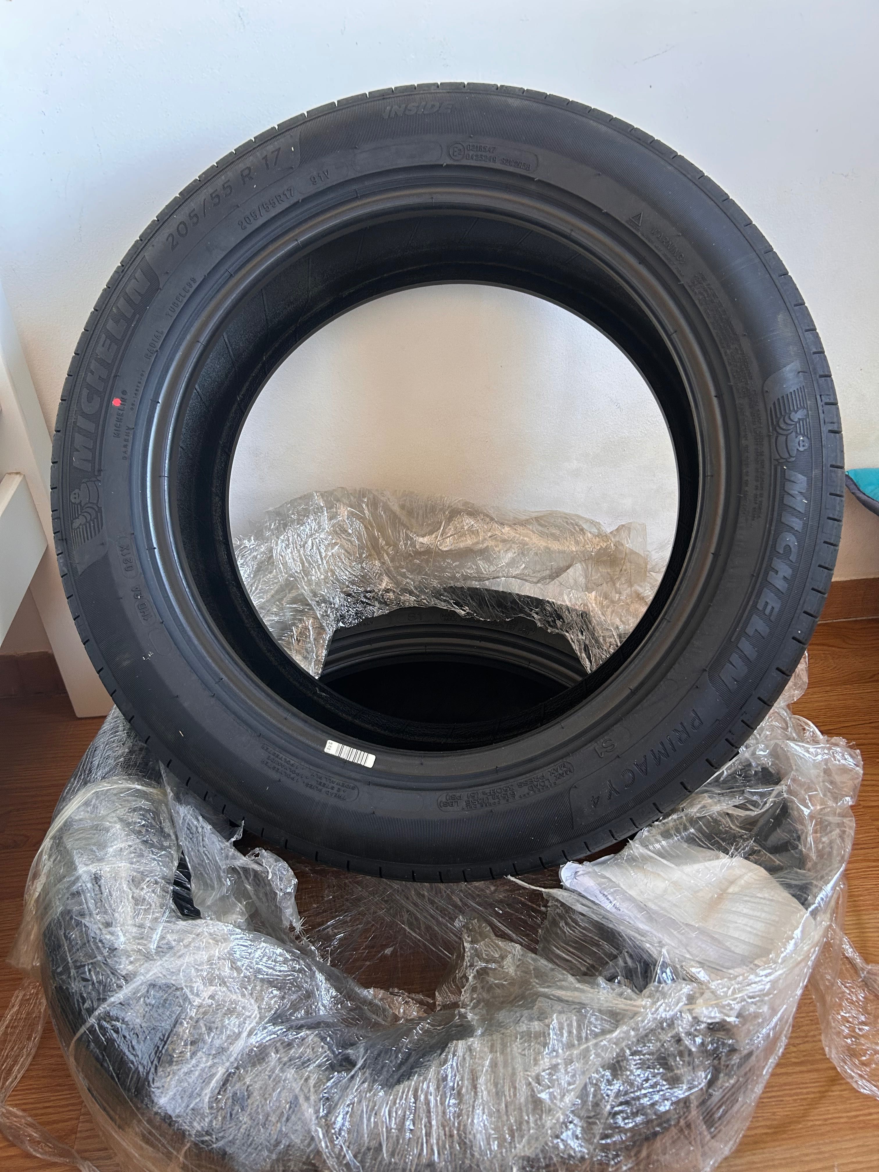 Vendo 2 Pneus Novos Michelin Primacy 4 – 205/55 R17 91V FSL S1