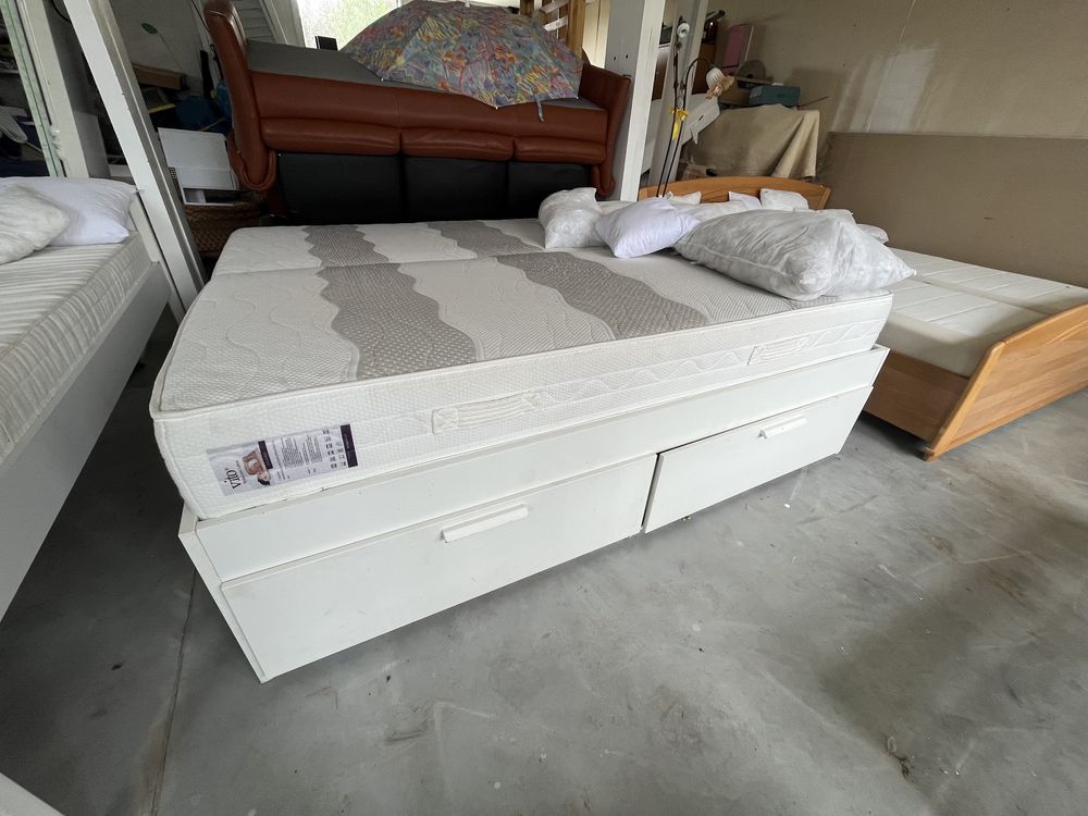 Łóżko Ikea Brimnes 180x200 cm z szufladami materac komplet dowóz