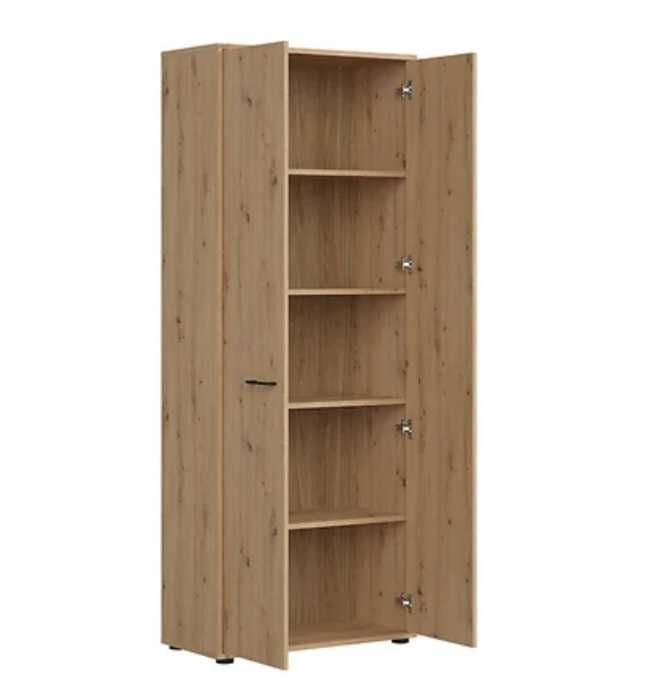 regał Space Office 80 cm z 2 drzwiami dąb artisan
