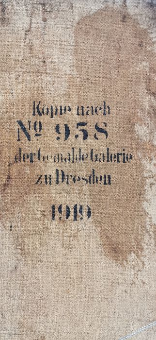 Rubens kopia dla muzeum Drezno ol.płótno 1919 r.