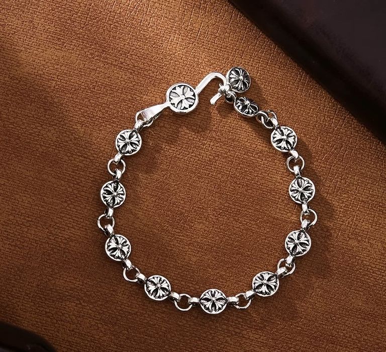 !Акція! Браслет Chrome Hearts | Срібний браслет на руку Хром Хартс