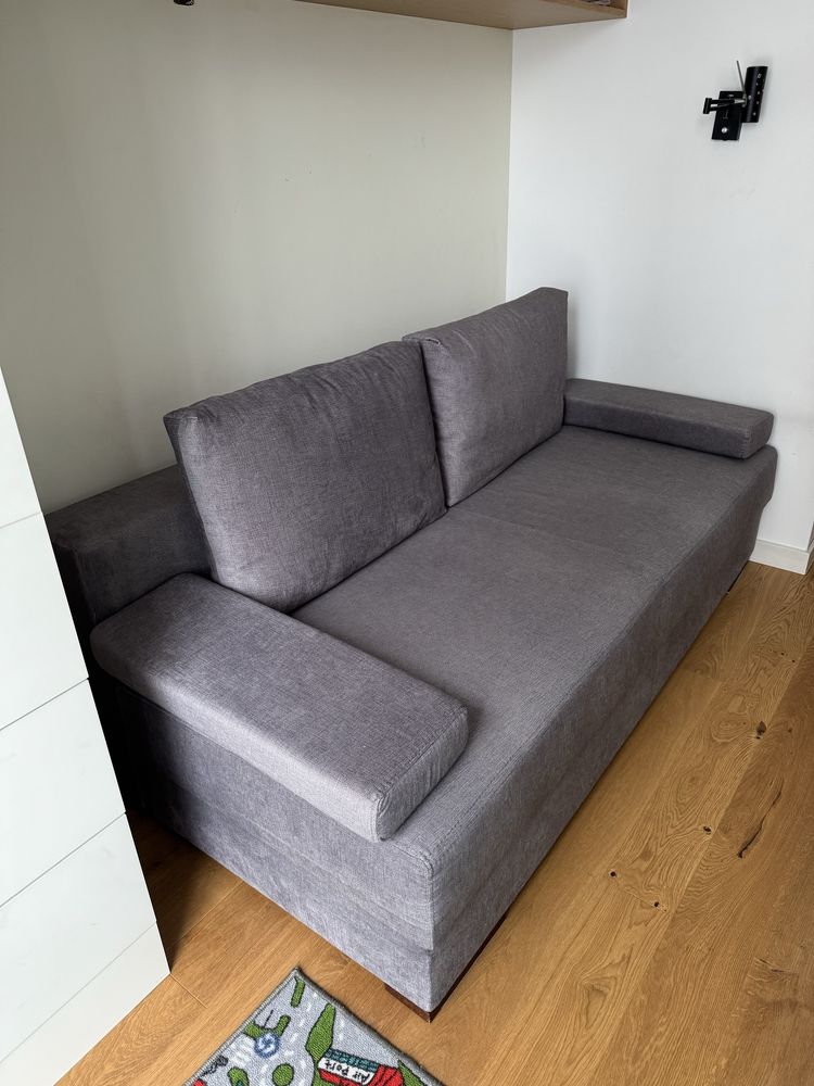 Sofa rozkladana, szara